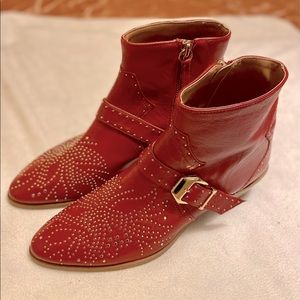 Zara ankle boots - red